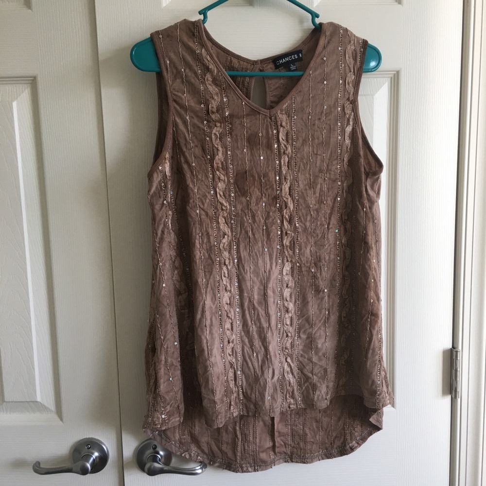 Chances R Sleeveless Blouse Size L